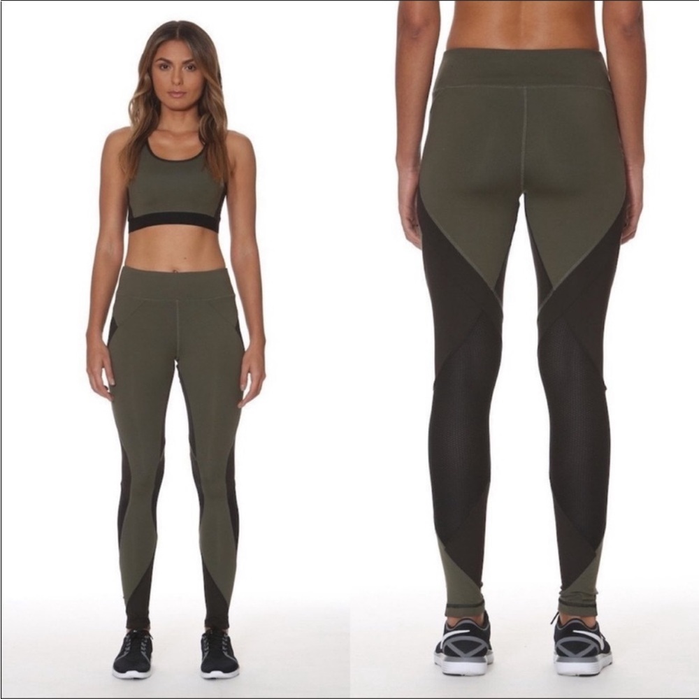 New Lukka Lux Duga Topographic Mesh Panel Leggings - Picture 1 of 1